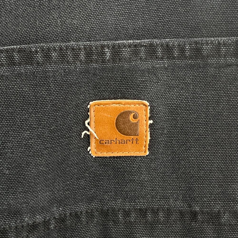 CARHARTT Pants Mens 33x30 B11 Loose Straight Washed Duck Carpenter Cotton Black - Picture 8 of 11
